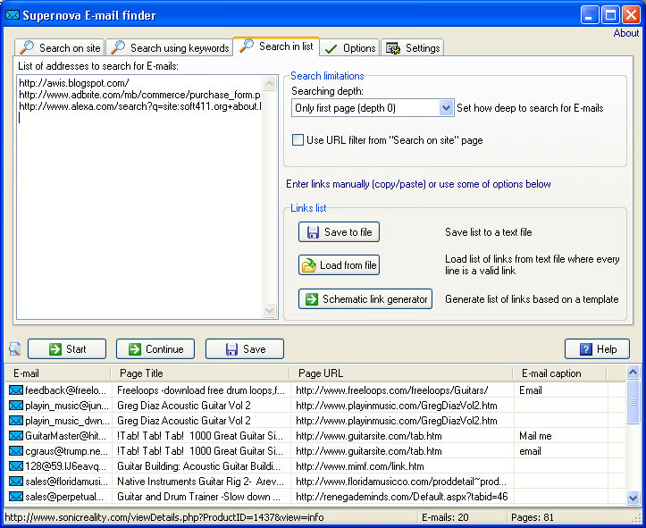 email extractor 1.4 lites